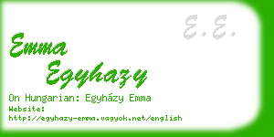emma egyhazy business card